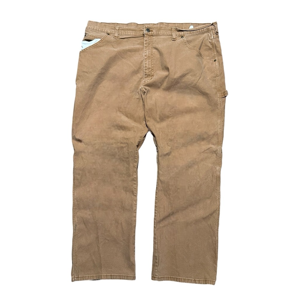 Mens Y2K Dickies Tan Canvas Work Carpenter Pants Size 44x30